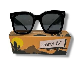 zeroUV Oversized Fashion Retro Square Sunglasses for Women Vintage Style 50mm